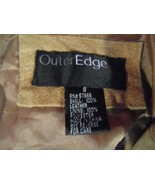WOMENS SMALL HOLLYWOOD 1960s VINTAGE OUTER EDGE BEIGE 100% SUEDE LEATHER... - $135.93 CAD