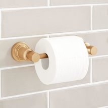 Signature Hardware 476969 Greyfield Pivoting Toilet Paper Holder - Brushed Gold - $79.90