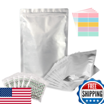 50x 1 Gallon Mylar Bags with 400cc Oxygen Absorbers for Food Storage - $36.93