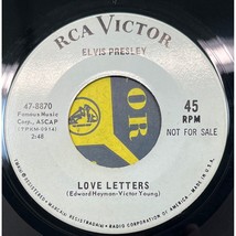 Elvis Presley Love Letters / Come What May 45 Rock Promo RCA 47-8870 Promo - £62.97 GBP