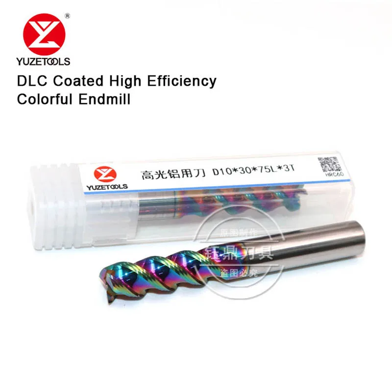 YUZETOOLS HRC60 DLC Coating Colorful High Gloss High Efficiency Aluminum... - $3,922.81 MXN