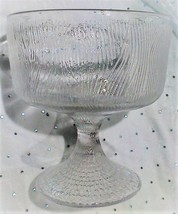 Vintage HOOSIER Pressed Glass Clear Pedestal Compote Candy Dish, #4031 - £15.68 GBP