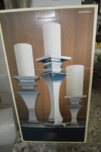 Lenox Collectible Pillar Columns Stainless Steel 3 pc Candle Holders, NI... - $250.00