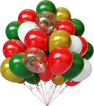 Red Green Gold Christmas Balloon Set for Holiday Birthday Graduation Par... - $19.99