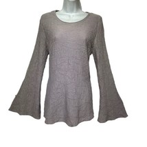 umgee bell sleeve textured tunic top blouse size S - £15.76 GBP