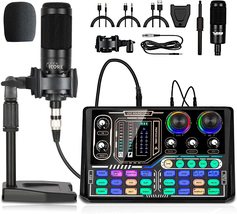 The Platinum ICORE Portable Podcast Equipment Bundle, All-in-One Audio Interface - £89.95 GBP
