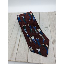 Sky Bend Country Club Golf Necktie Red Maroon Golfers 56&quot; - £7.81 GBP