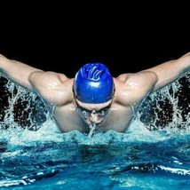 Latest Adult Silicone Swim Cap Flexible Durable Elasticity Elastic Swimming Cap - £2.36 GBP