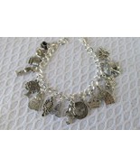 Alice in Wonderland, Theme, Charm, Bracelet, silver plated  A1 - $562.54 MXN