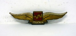 Western Airlines Wings Pin Vintage 2.5&quot; Stoffel Seals Plastic Badge - £2.55 GBP