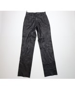 Vintage 90s Streetwear Mens 30x35 Distressed Soft Leather Straight Leg P... - $2,363.97 MXN