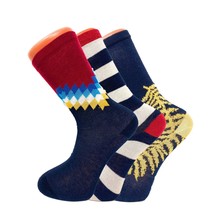 Novelty Colorful Funny Cotton Crew Dress Socks 3 Pairs - £12.07 GBP