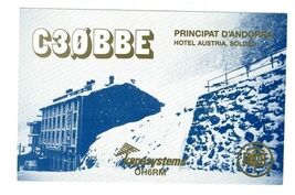 C30BBE QSL Card Principat D'Andorra Hotel Austria  Soldeu - $8.91