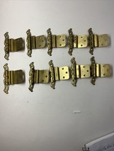 10 Vintage Brass Gold Tone French Provincial Door Cupboard Hinges 60 Ava... - £14.41 GBP