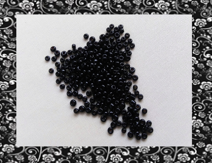 Package 500 Craft Sewing Jewelry Glossy Acrylic Black Seed Beads Free Sh... - $4.25