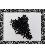 Package 500 Craft Sewing Jewelry Glossy Acrylic Black Seed Beads Free Shipping - $4.25