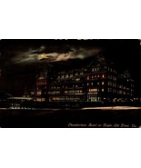 CHAMBERLAIN HOTEL AT NIGHT, OLD POINT, VIRGINIA, POSTMARKED 1911-POSTCAR... - £3.11 GBP