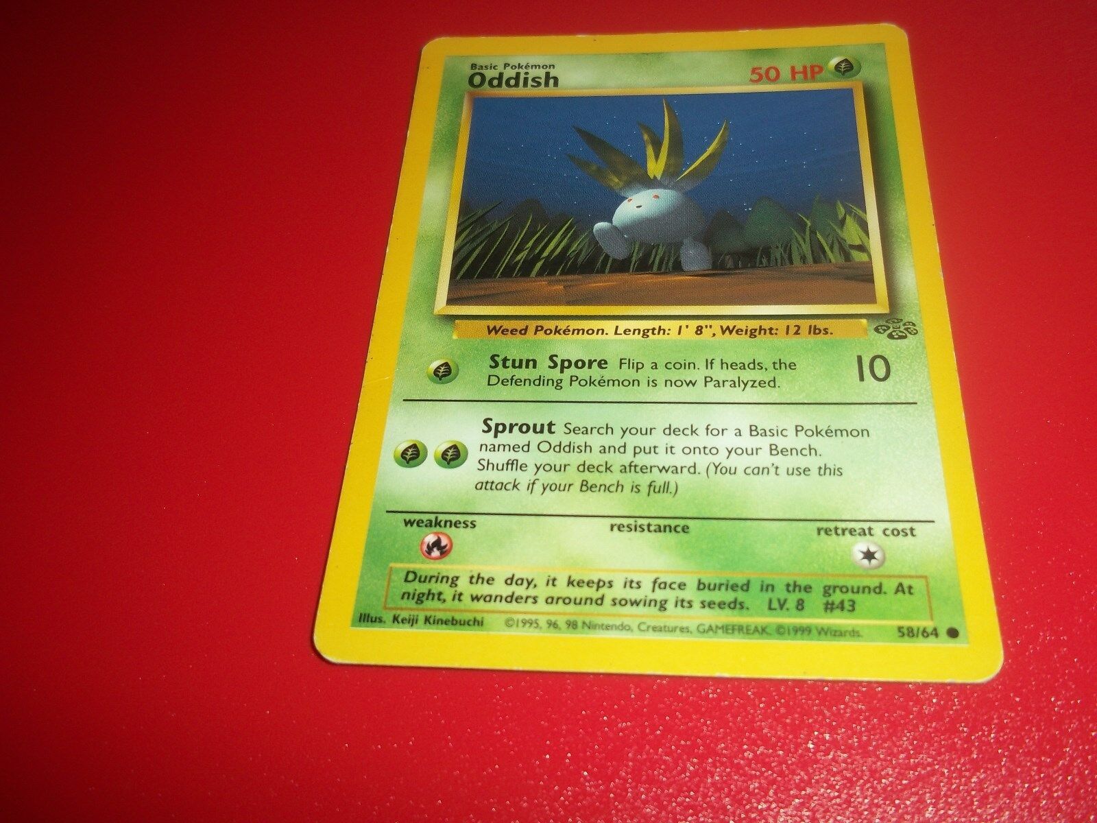 ☆Pokemon Trading Game Card☆ JUNGLE SET ODDISH 58/64 COMMON ☆ - $9.99
