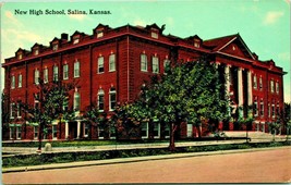 New High School Building Salina Kansas KS UNP 1910s Vtg Postcard T13 - $2.92