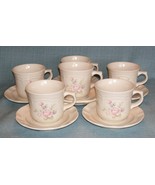 Pfaltzgraff  TEA ROSE CUP and SAUCER - 6 Sets- Creamy White/Pink Floral ... - $21.86 CAD