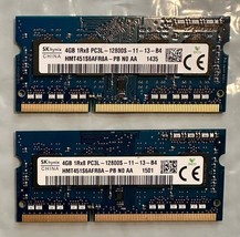 Lot Of 2 SK Hynix 4GB SODIMM Laptop Memory 1Rx8 PC3L-12800S HMT451S6AFR8... - $13.79
