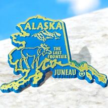 Vtg 1980’s Alaska The Last Frontier Rubber Magnet Souvenir Tourist Refri... - $9.87