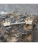 Gold Princess Crown Nipple Bar - $582.42 MXN