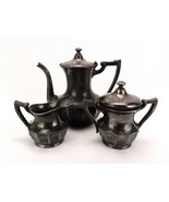 Poole Silver Victorian 4-Piece Tea Set, #2952, Web Pattern, Silverplate,... - $1,582.32 MXN