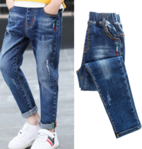 Boys&#39; denim trousers,  style, big children&#39;s trousers, spring and autumn chil - £28.18 GBP