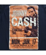 Johnny Cash And His Tennessee Two Concert Graphic T Shirt Size L Black Tee - $26.02 CAD