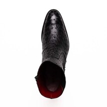 GIORGIO Genuine Ostrich Chelsea Boot Black image 4