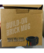 Build On Brick Coffee Mug Funny DIY Novelty Cup with Building Block Crea... - $21.49