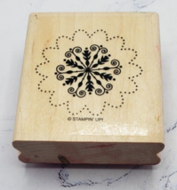 Stampin Up Elegant Spiral Pattern Wood Mounted Rubber Stamp - $3.95