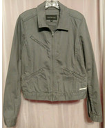 Calvin Klein Jeans Gray Jacket Zip Front Zip Pockets Cotton/Elastane Siz... - £18.75 GBP