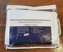 Elrene Mfg. Co. 70&quot; Round White Tablecloth w/ Flannel Back Protector (NEW) - £15.73 GBP