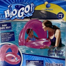 New Bestway H2O GO Baby Inflatable Float Care Seat Swimming Pool Pink UV Careful - £4.62 GBP