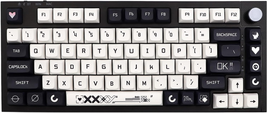 Key Caps XDA Profile Black and White Keycaps 128 Keys Pattern Set Theme Ke - $82.16