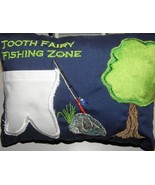 Handmade Statement Fishing Zone Tooth Fairy Pillow  - $475.17 MXN
