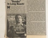 John Belushi vintage Small Magazine Article Bombs In Long Beach AR1 - £4.72 GBP