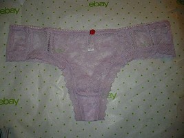 Rue 21 Women&#39;s Lavender Floral Lace Thongs X-LARGE New W/O Tags Hot!! Red Rose - £7.89 GBP