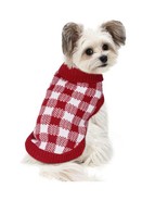 Lot 12 Wholesale Dog Coat Small Red Plaid Turtleneck Dog Sweater Red Plaid - $64.20