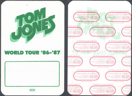 Tom Jones OTTO Cloth Backstage Pass from the 1967-87 World Tour. - $7.70
