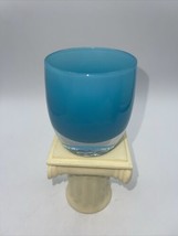 Rare Glassybaby Retired Seaglass Aqua Blue Votive Glass Candle Holder Htf - $123.75