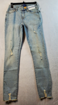 AriZona Jeans Womens Size 3 Blue Denim Pockets Skinny Leg Slim Fit Belt Loops - £11.45 GBP