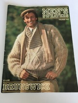 Brunswick Mens Sweaters Pattern Booklet Vintage 1980s Argyle Cabled Volu... - $9.99