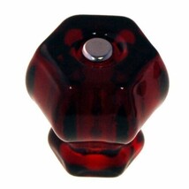 SET OF 2 RUBY RED Depression Glass Cabinet Knobs Vintage Style  Restoration - £10.13 GBP