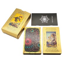 Beginner Tarot Deck With Meaning Keywords | Golden Premium Gold Foil Tarot Cards - £22.18 GBP