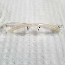 Fiore +2.50 Rimless Clear Minimalist Lightweight Reading Glasses 52-17-1... - $9.90