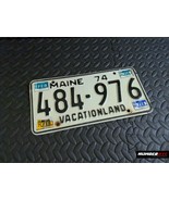 Vintage Maine 74 1974 License Plate Vacationland US State - White Black - £28.02 GBP