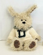 1985 Boyds Bear Collecton Rabbit Knit Sweater Dartmouth Letter D Bandana Jointed - £16.88 GBP